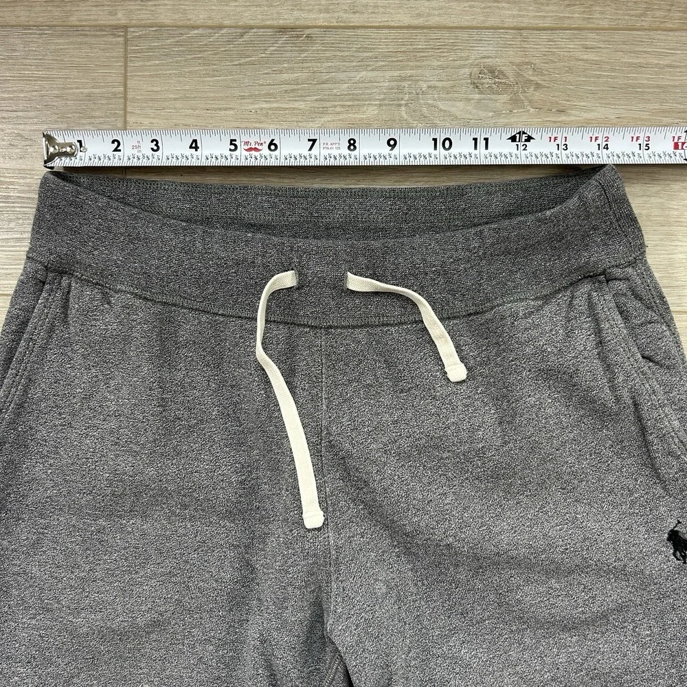 Polo Ralph Lauren Sweatpants Mens Small Gray Drawstring Hem Fleece Jogger Preppy